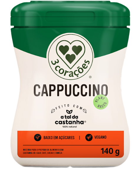 Cappuccino Leite Vegetal Linha Plant Based Café 3 Corações